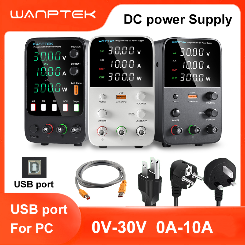 Programmable Dc Power Supply 60V 5A - Wanptek Laboratoriumvoeding 30V 5A 30V 10A